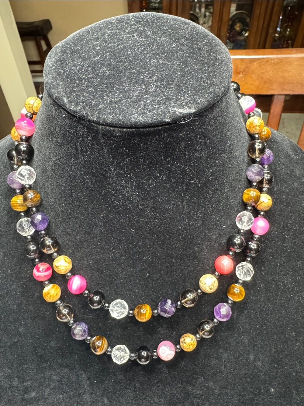Mine Finds by Jay King multi gemstone necklace. Approx. 38” long.